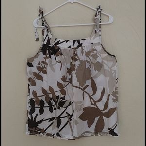 Floral Pattern Tie-strap Tank